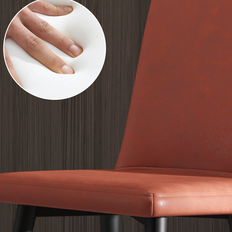 Les chaises contemporaines de salle à manger en métal ont tapissé la chaise de salle à manger de tissu de toile pour l'usage à la maison