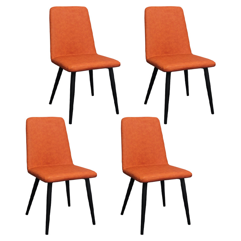 Les chaises contemporaines de salle à manger en métal ont tapissé la chaise de salle à manger de tissu de toile pour l'usage à la maison