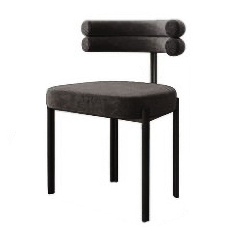 Chaises de salle à manger en métal de style contemporain, chaises de salle à manger sans bras pour cuisine