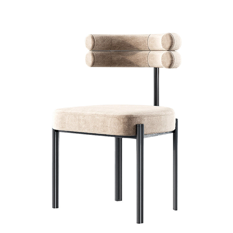 Chaises de salle à manger en métal de style contemporain, chaises de salle à manger sans bras pour cuisine