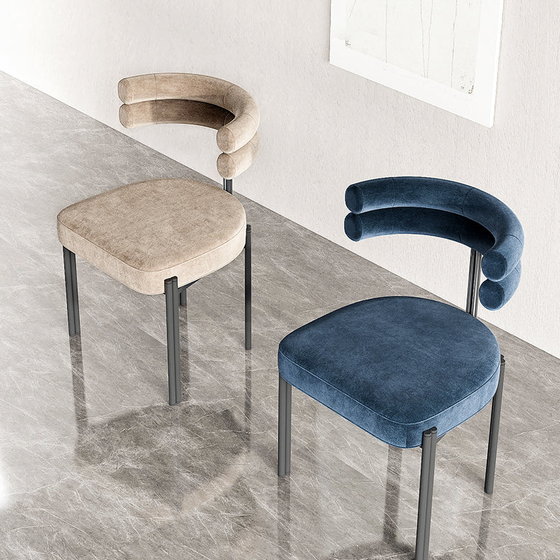 Sillas de comedor de metal estilo moderno Sillas de comedor sin brazos para cocina