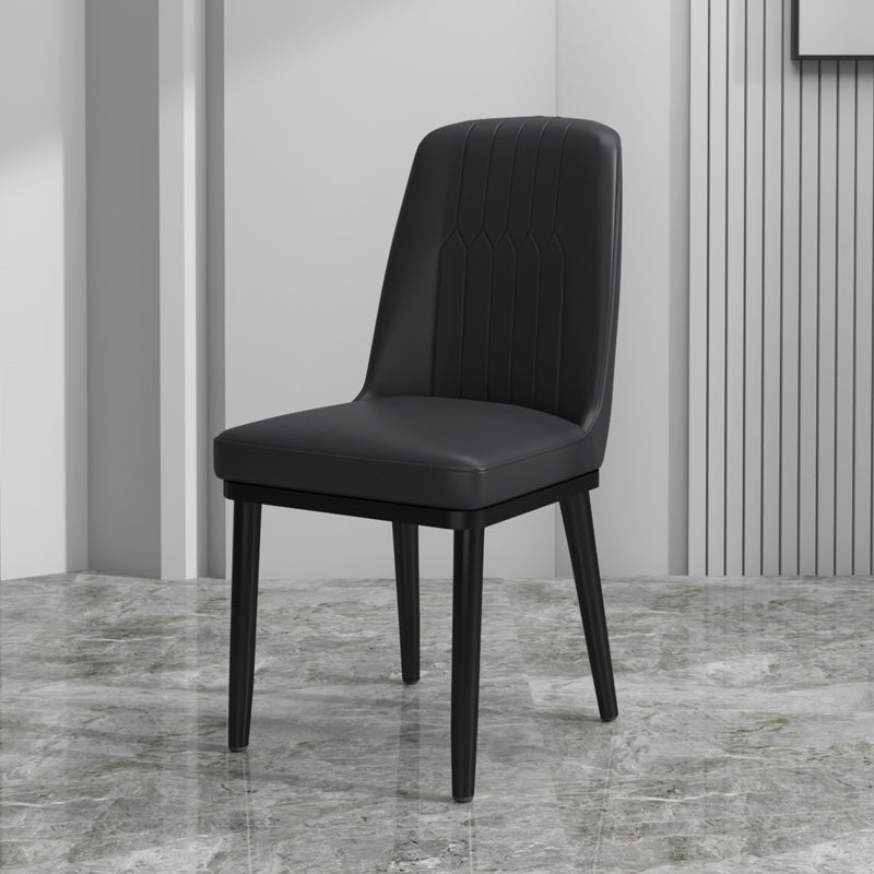 Chaise de salle à manger en métal de Style scandinave, chaise de salle à manger Parsons sans accoudoirs pour la maison