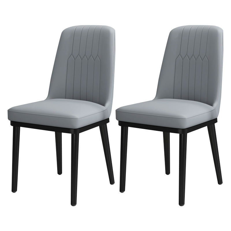 Chaise de salle à manger en métal de Style scandinave, chaise de salle à manger Parsons sans accoudoirs pour la maison