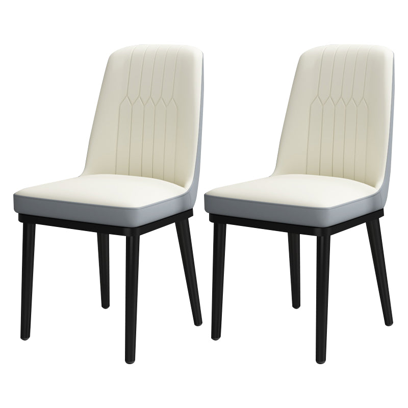 Chaise de salle à manger en métal de Style scandinave, chaise de salle à manger Parsons sans accoudoirs pour la maison