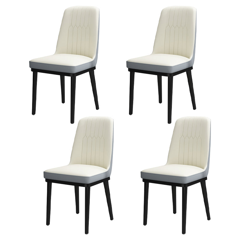 Chaise de salle à manger en métal de Style scandinave, chaise de salle à manger Parsons sans accoudoirs pour la maison