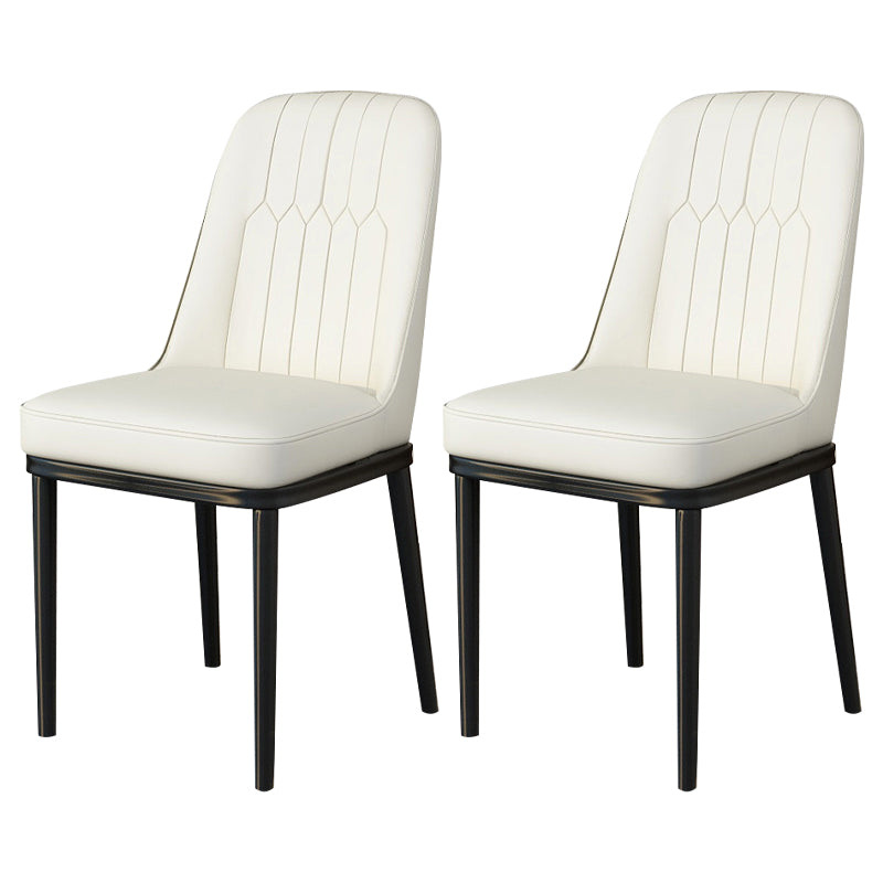 Chaise de salle à manger en métal de Style scandinave, chaise de salle à manger Parsons sans accoudoirs pour la maison