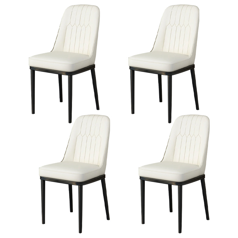 Chaise de salle à manger en métal de Style scandinave, chaise de salle à manger Parsons sans accoudoirs pour la maison