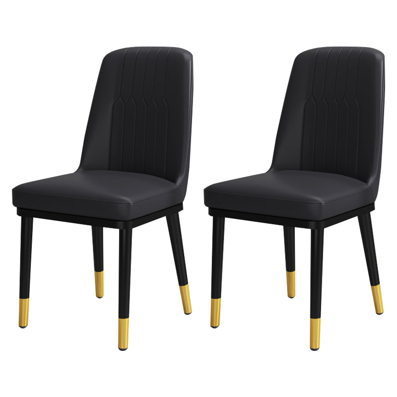 Chaise de salle à manger en métal de Style scandinave, chaise de salle à manger Parsons sans accoudoirs pour la maison