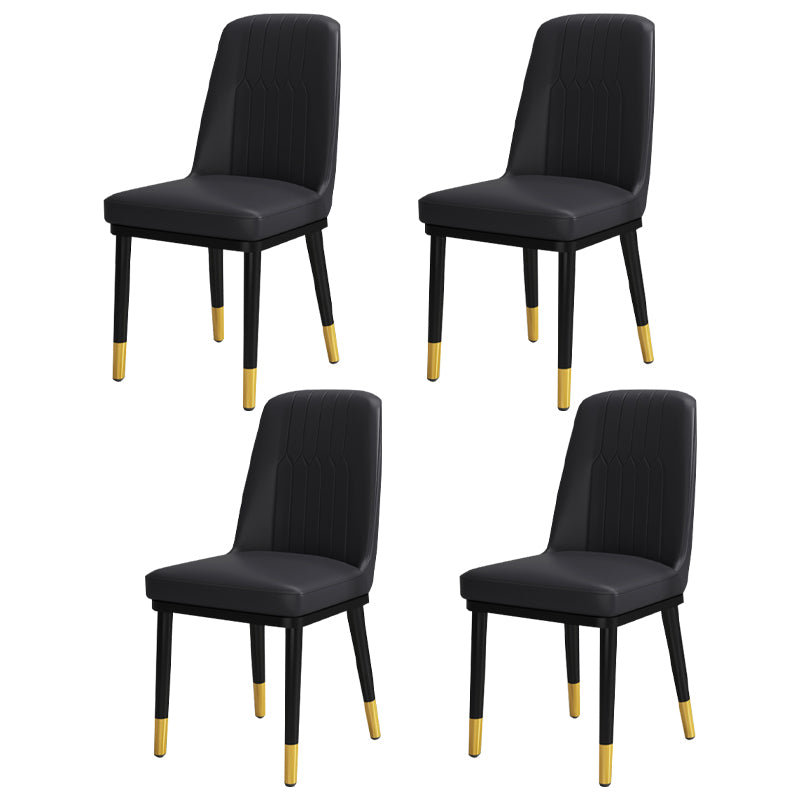 Chaise de salle à manger en métal de Style scandinave, chaise de salle à manger Parsons sans accoudoirs pour la maison