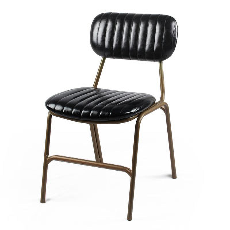 Chaises latérales de salle à manger en cuir de Style industriel, chaise latérale de salle à manger à dossier ouvert pour la maison