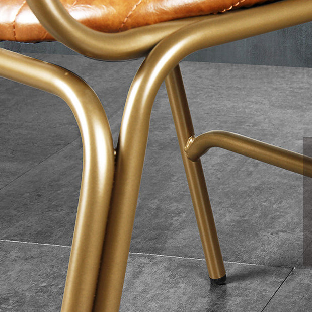 Chaises latérales de salle à manger en cuir de Style industriel, chaise latérale de salle à manger à dossier ouvert pour la maison