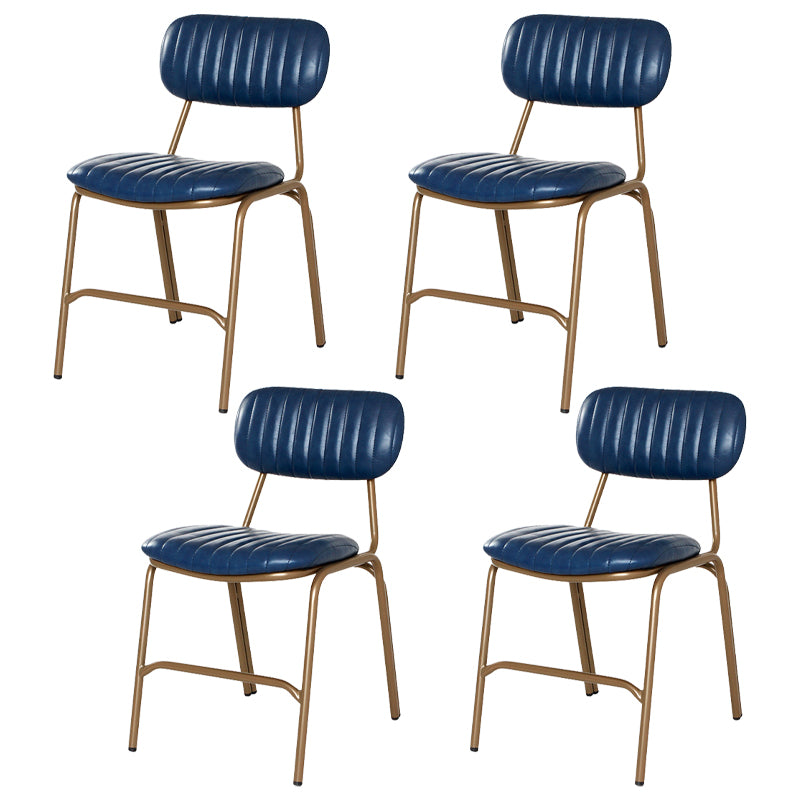 Chaises latérales de salle à manger en cuir de Style industriel, chaise latérale de salle à manger à dossier ouvert pour la maison