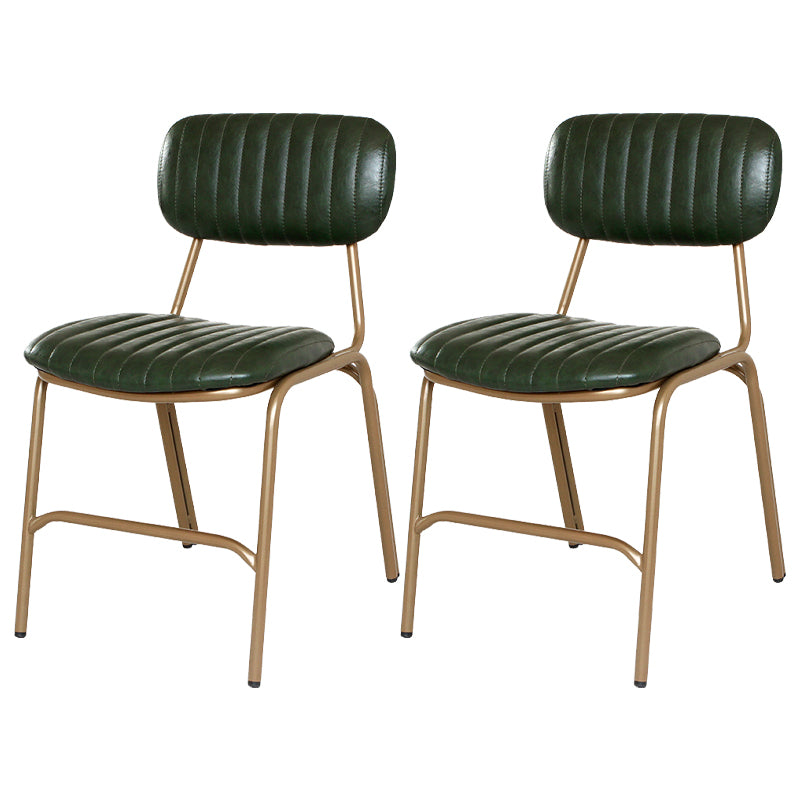 Chaises latérales de salle à manger en cuir de Style industriel, chaise latérale de salle à manger à dossier ouvert pour la maison