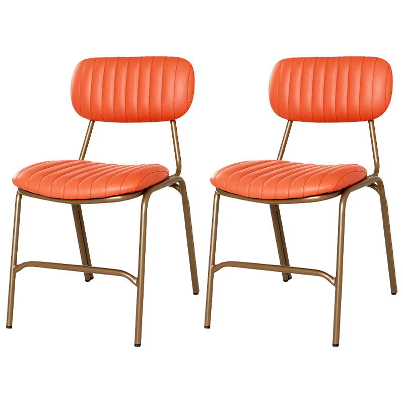Chaises latérales de salle à manger en cuir de Style industriel, chaise latérale de salle à manger à dossier ouvert pour la maison