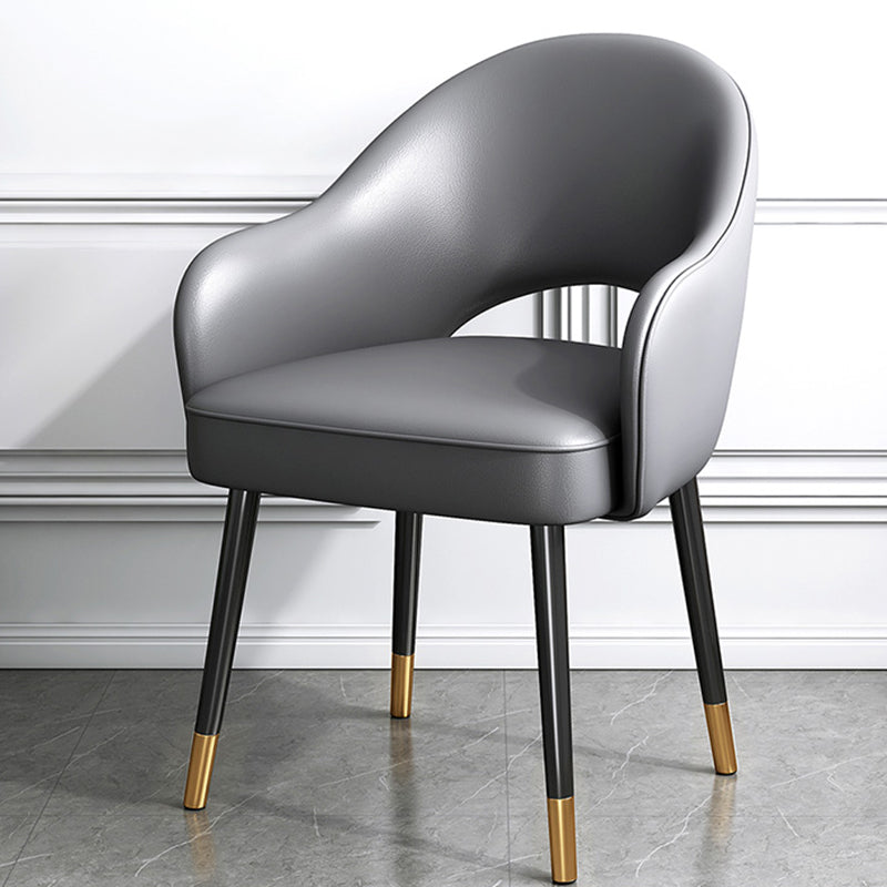 Ensemble de chaises en métal de Style Glam européen, chaise de cuisine et de salle à manger à bras arrière ouvert