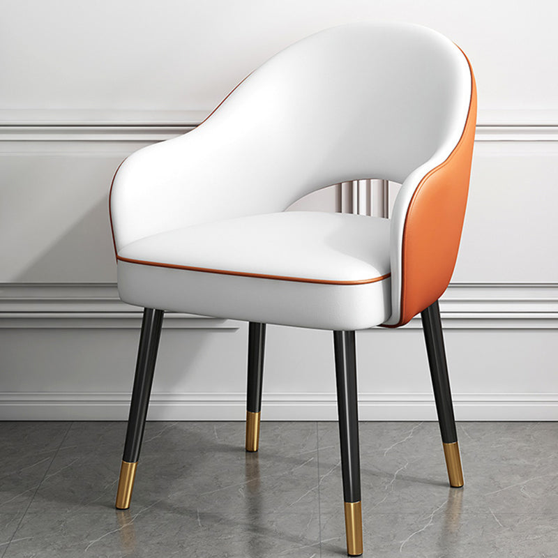 Ensemble de chaises en métal de Style Glam européen, chaise de cuisine et de salle à manger à bras arrière ouvert