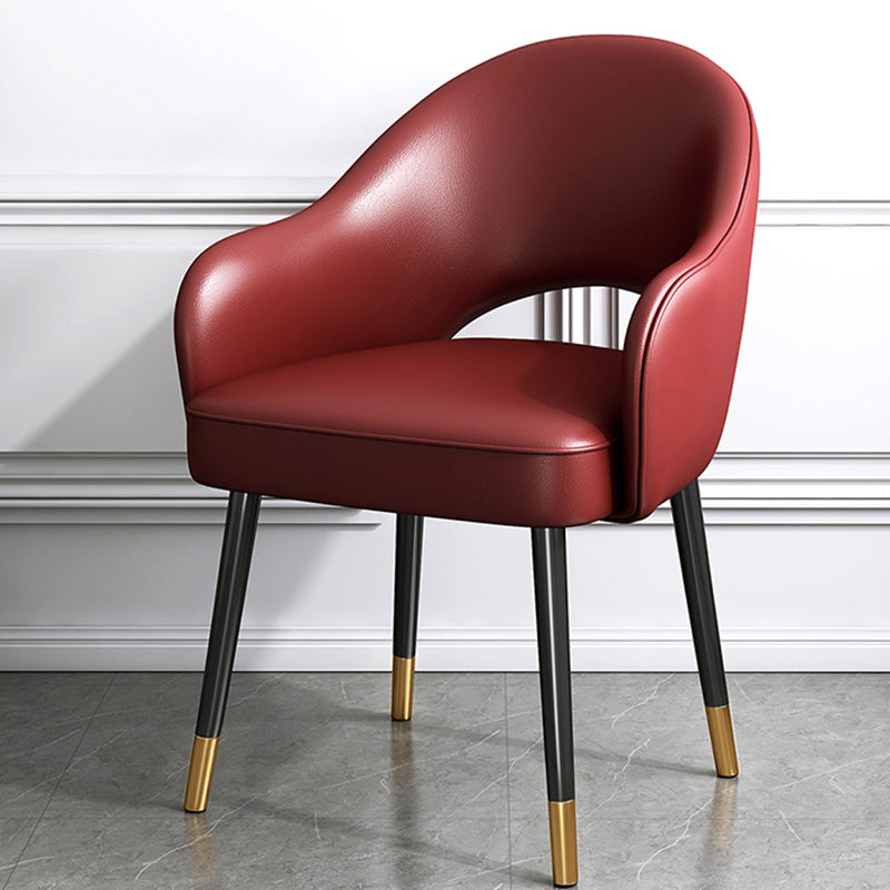 Ensemble de chaises en métal de Style Glam européen, chaise de cuisine et de salle à manger à bras arrière ouvert
