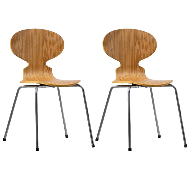 Chaises latérales de salle à manger en bois massif de Style moderne, chaise sans bras à dossier solide pour usage domestique