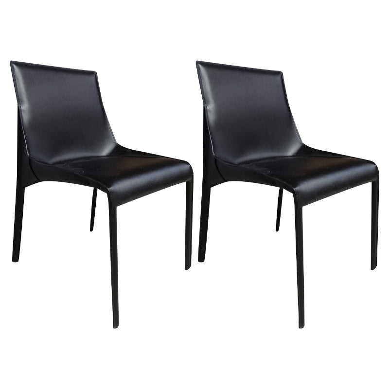 Chaise en cuir de style designer pour la maison, finition mate, chaise d'appoint Parsons pour salle à manger