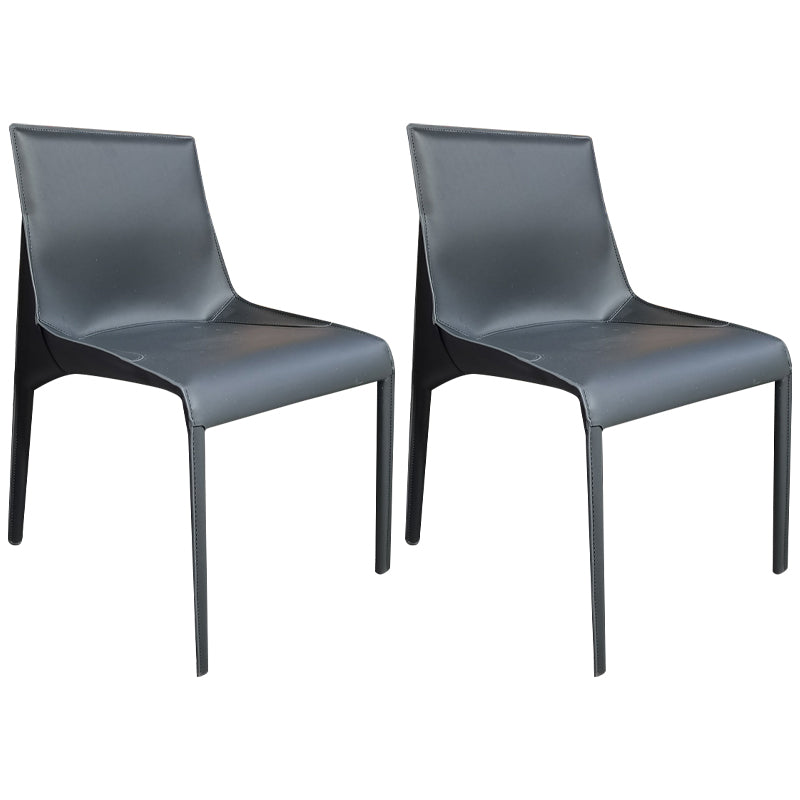 Chaise en cuir de style designer pour la maison, finition mate, chaise d'appoint Parsons pour salle à manger
