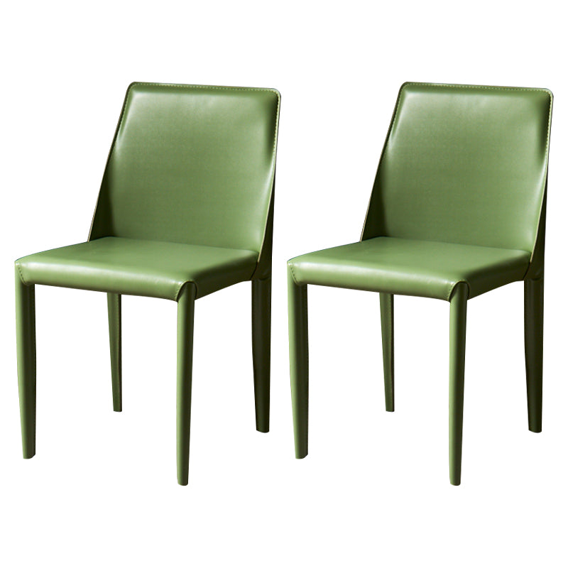 Chaise de maison en cuir de style design, finition mate, chaise d'appoint Parsons pour salle à manger