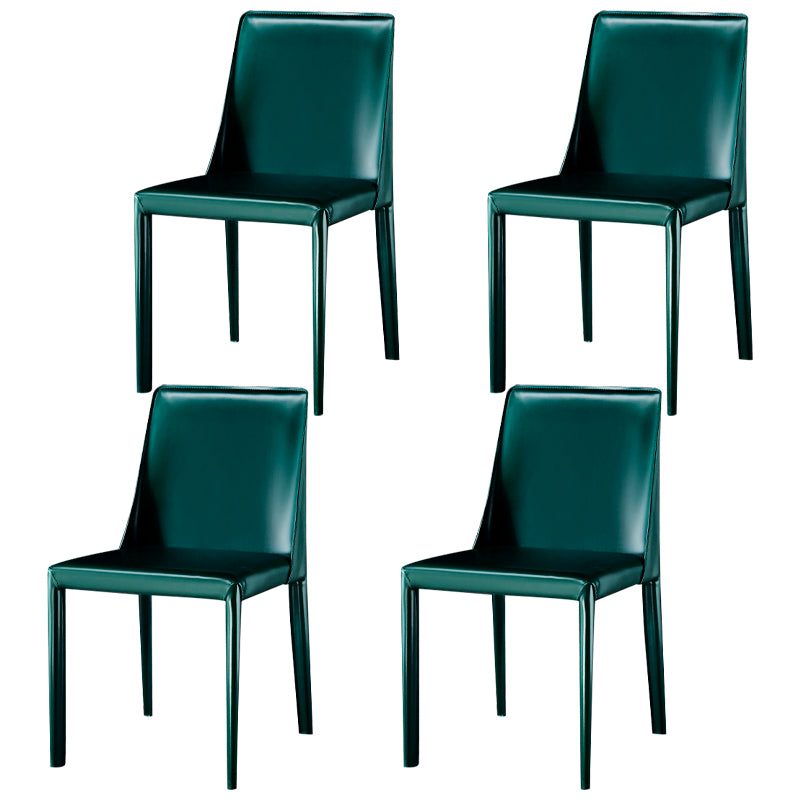 Chaise de maison en cuir de style design, finition mate, chaise d'appoint Parsons pour salle à manger