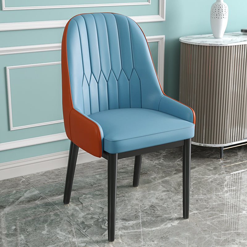 Chaise de salle à manger de Style scandinave en métal, chaise latérale de salle à manger Parsons pour Restaurant