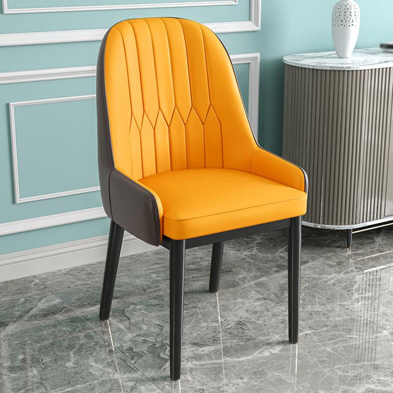 Chaise de salle à manger de Style scandinave en métal, chaise latérale de salle à manger Parsons pour Restaurant