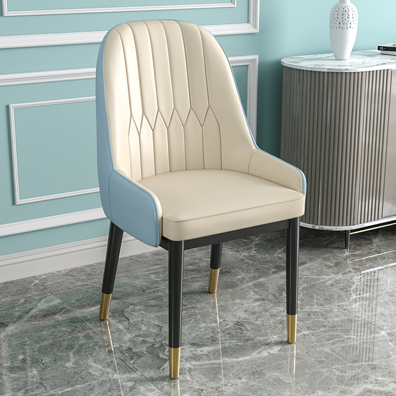 Silla de comedor de estilo escandinavo de metal Parsons Silla auxiliar de comedor para restaurante