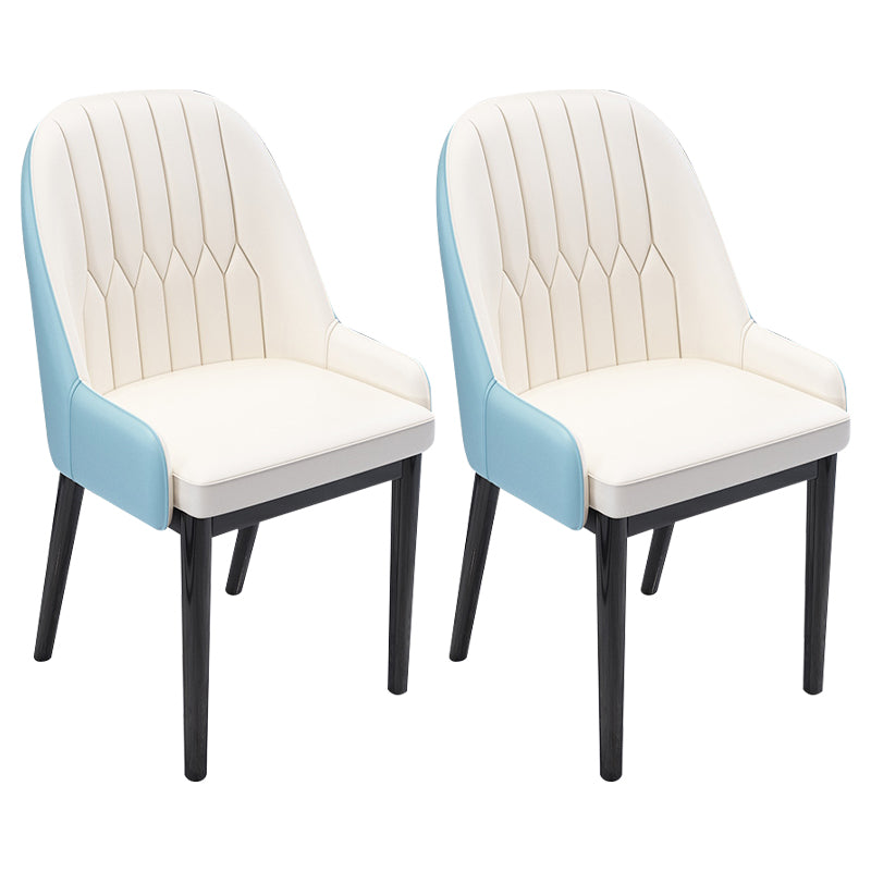 Chaises de salle à manger en métal de Style nordique, chaise Parsons rembourrée avec bras