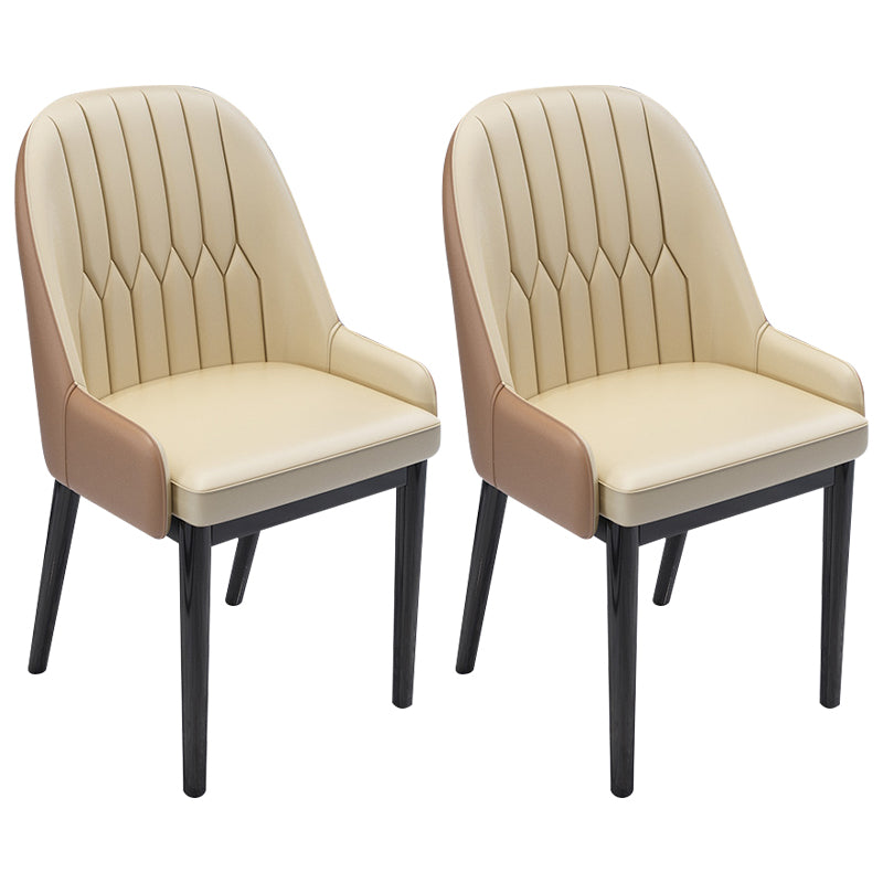 Chaises de salle à manger en métal de Style nordique, chaise Parsons rembourrée avec bras