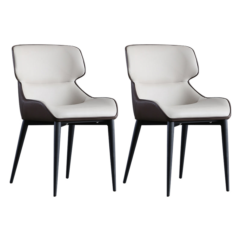 Les chaises contemporaines de salle à manger en métal ont tapissé la chaise de salle à manger de tissu de toile pour l'usage d'intérieur