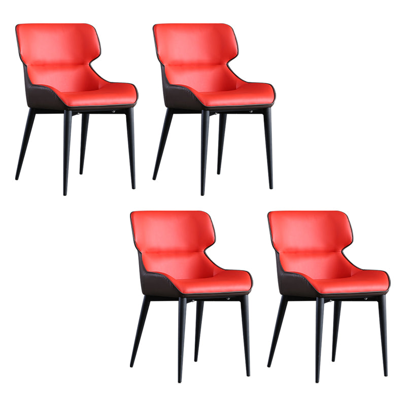 Les chaises contemporaines de salle à manger en métal ont tapissé la chaise de salle à manger de tissu de toile pour l'usage d'intérieur