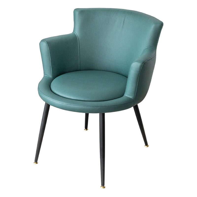 La chaise contemporaine de salle à manger en métal a tapissé la chaise de salle à manger simple de bras