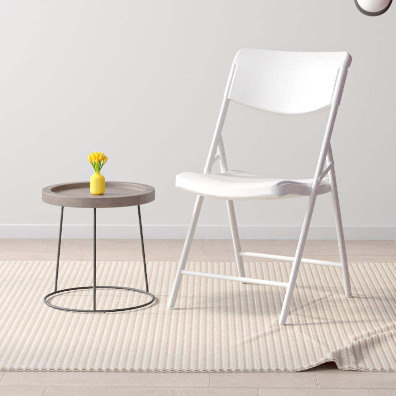 Silla de comedor de metal contemporáneo, silla lateral de comedor con respaldo abierto sin brazos para el hogar