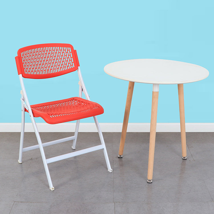 Chaise d'appoint contemporaine en métal, chaise d'appoint pliante sans bras à dossier ouvert, pour la maison