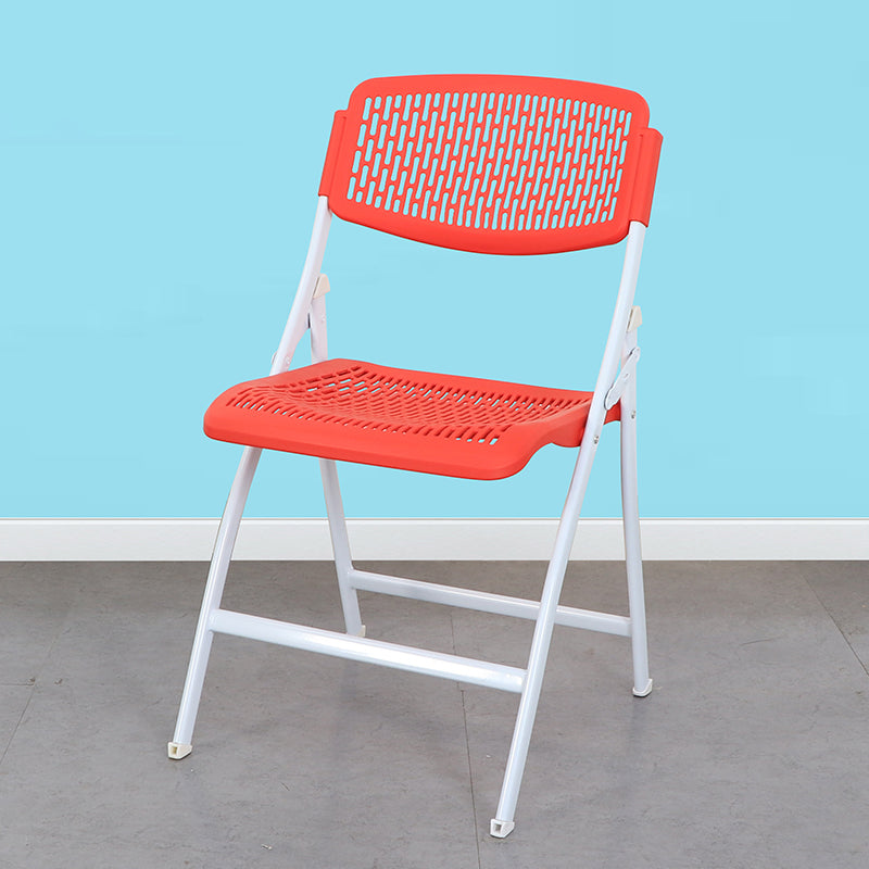 Chaise d'appoint contemporaine en métal, chaise d'appoint pliante sans bras à dossier ouvert, pour la maison