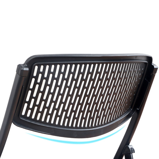 Chaise d'appoint contemporaine en métal, chaise d'appoint pliante sans bras à dossier ouvert, pour la maison