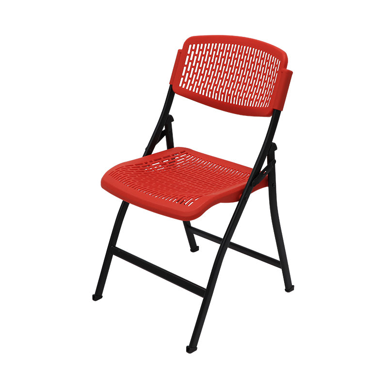 Chaise d'appoint contemporaine en métal, chaise d'appoint pliante sans bras à dossier ouvert, pour la maison