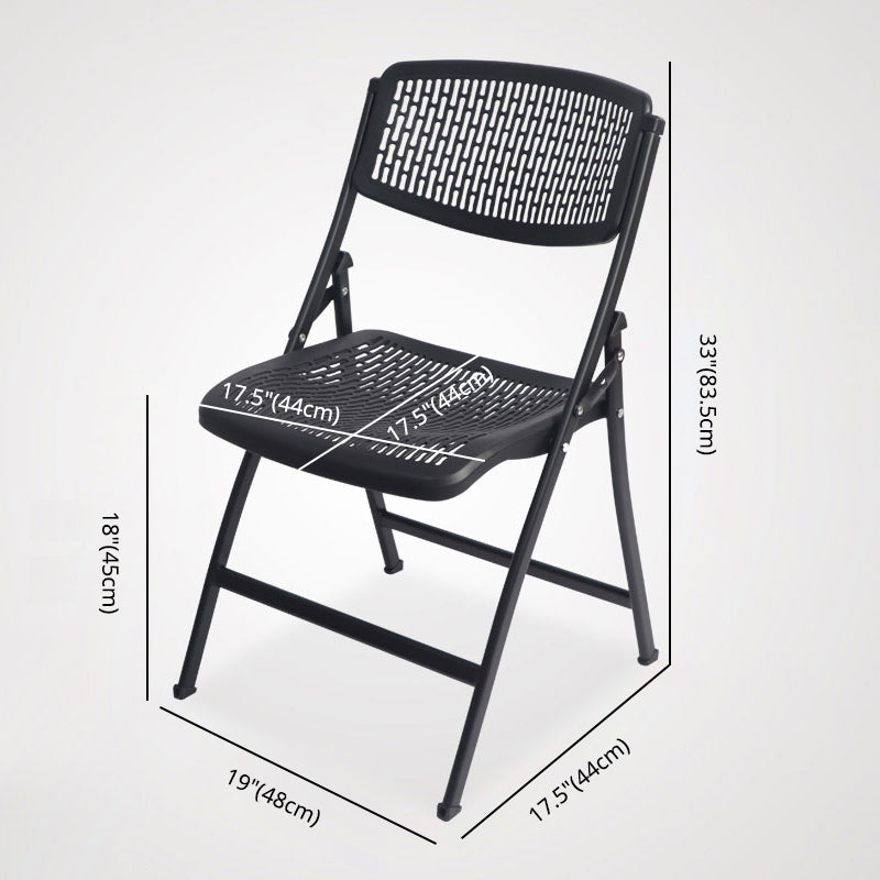 Chaise d'appoint contemporaine en métal, chaise d'appoint pliante sans bras à dossier ouvert, pour la maison