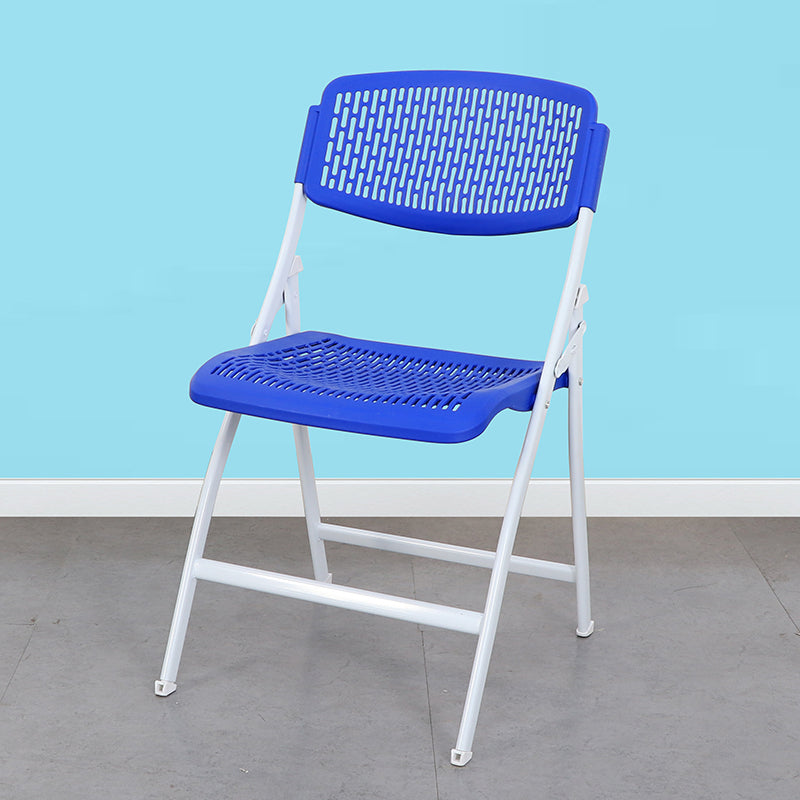 Chaise d'appoint contemporaine en métal, chaise d'appoint pliante sans bras à dossier ouvert, pour la maison