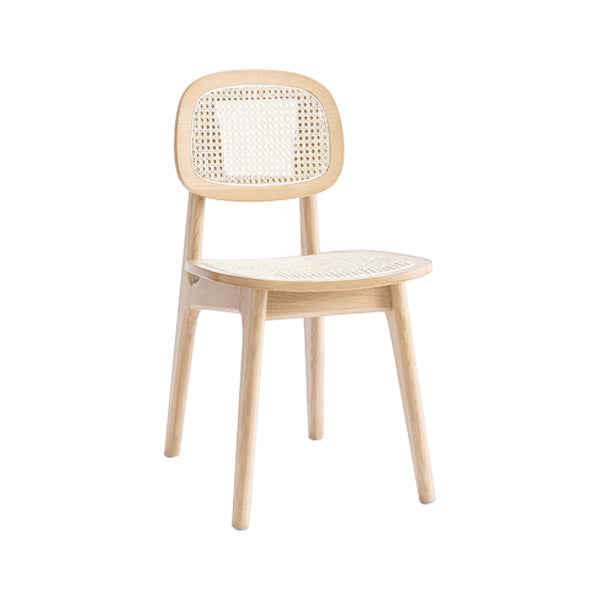 Chaise en bois de frêne de style contemporain, chaises de cuisine à manger et dos ouvert