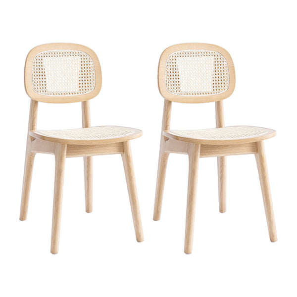 Chaise en bois de frêne de style contemporain, chaises de cuisine à manger et dos ouvert