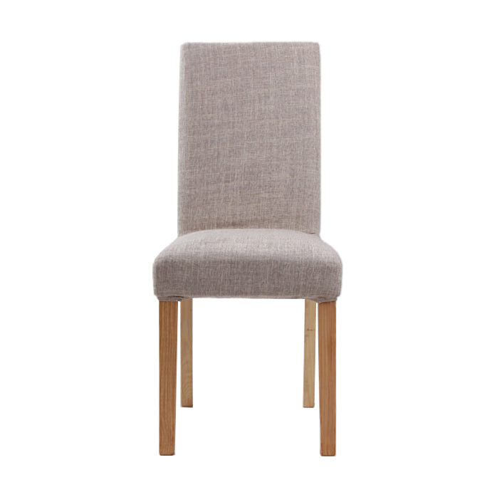 Chaises de salle à manger sans accoudoirs rembourrées, chaise latérale à dossier solide avec pieds en bois