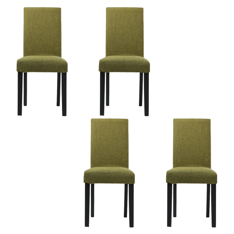 Chaises de salle à manger sans accoudoirs rembourrées, chaise latérale à dossier solide avec pieds en bois