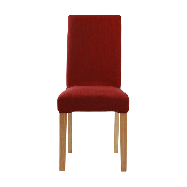 Chaises de salle à manger sans accoudoirs rembourrées, chaise latérale à dossier solide avec pieds en bois