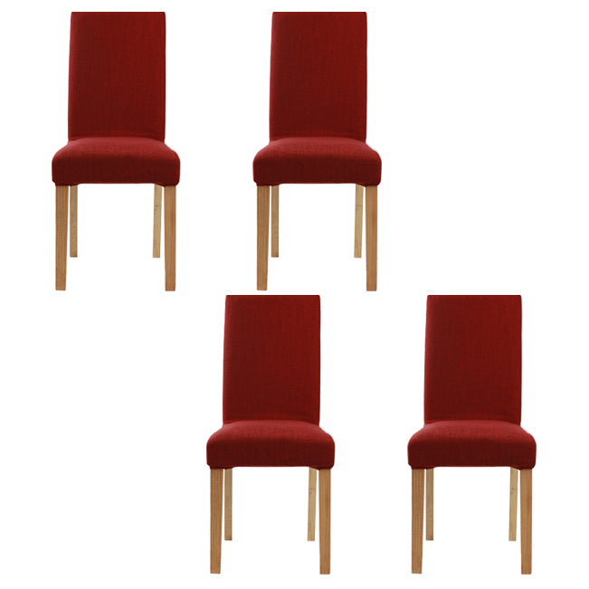 Chaises de salle à manger sans accoudoirs rembourrées, chaise latérale à dossier solide avec pieds en bois