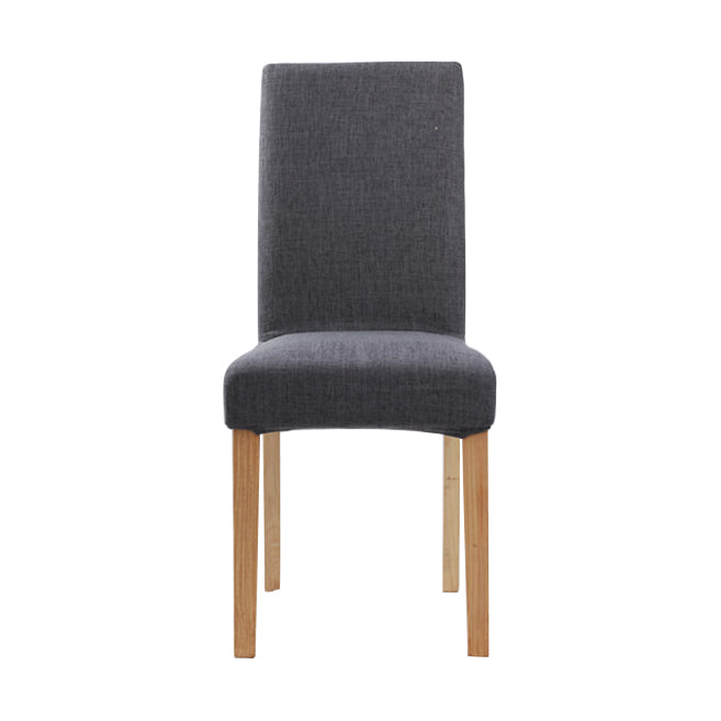 Chaises de salle à manger sans accoudoirs rembourrées, chaise latérale à dossier solide avec pieds en bois