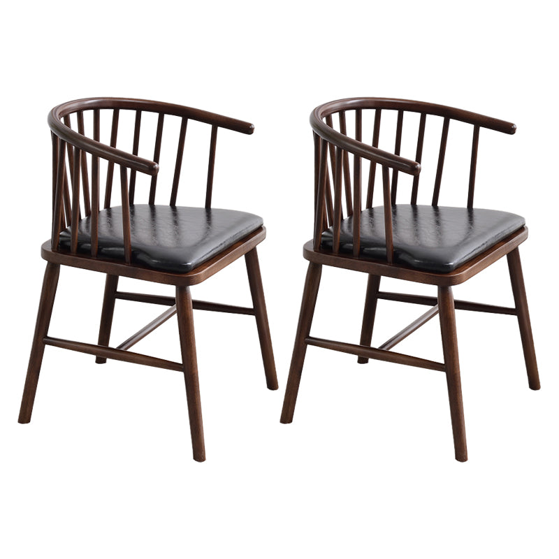 Chaise en bois d'hévéa de style moderne, chaises de salle à manger de cuisine arrière Windsor