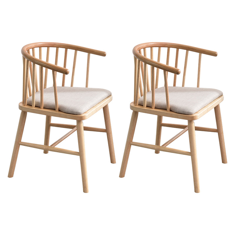 Chaise en bois d'hévéa de style moderne, chaises de salle à manger de cuisine arrière Windsor